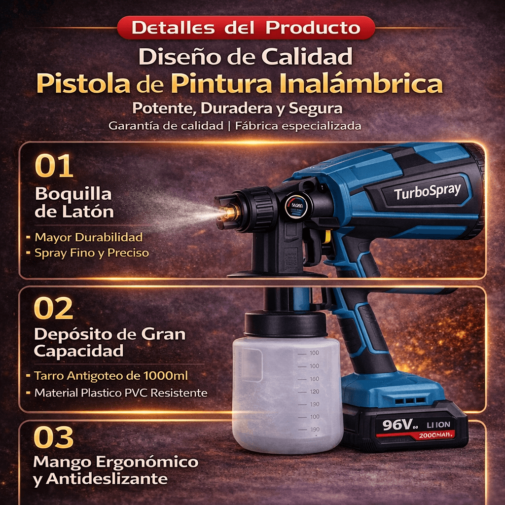 [PROMO] 🔥 COMPRESOR DE PINTURA INALAMBRICO CON DOS BATERIAS | TurboSpray