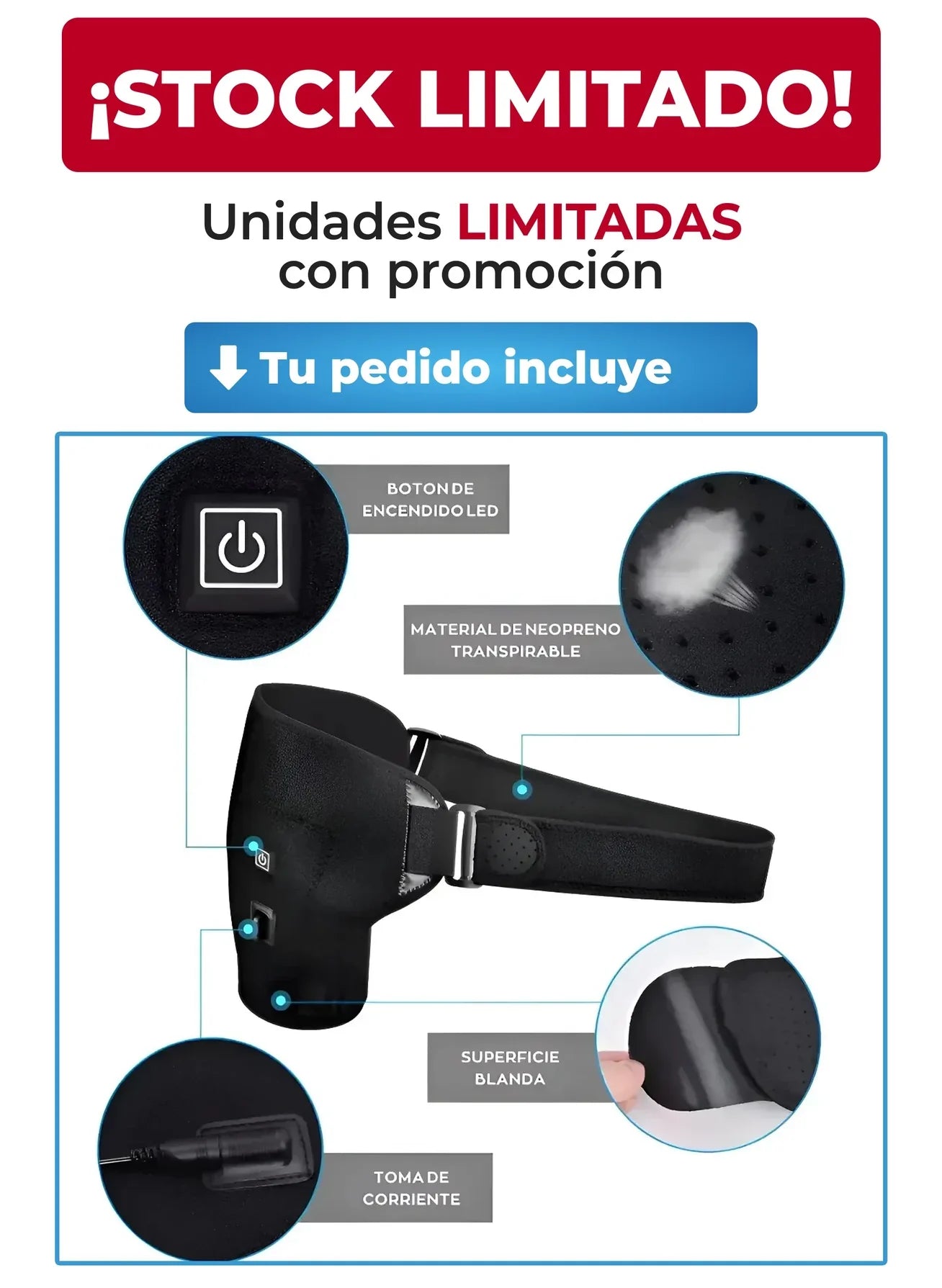 🌟 Alivio Instantáneo: Almohadilla de Hombro térmica y control de temperatura 🔥