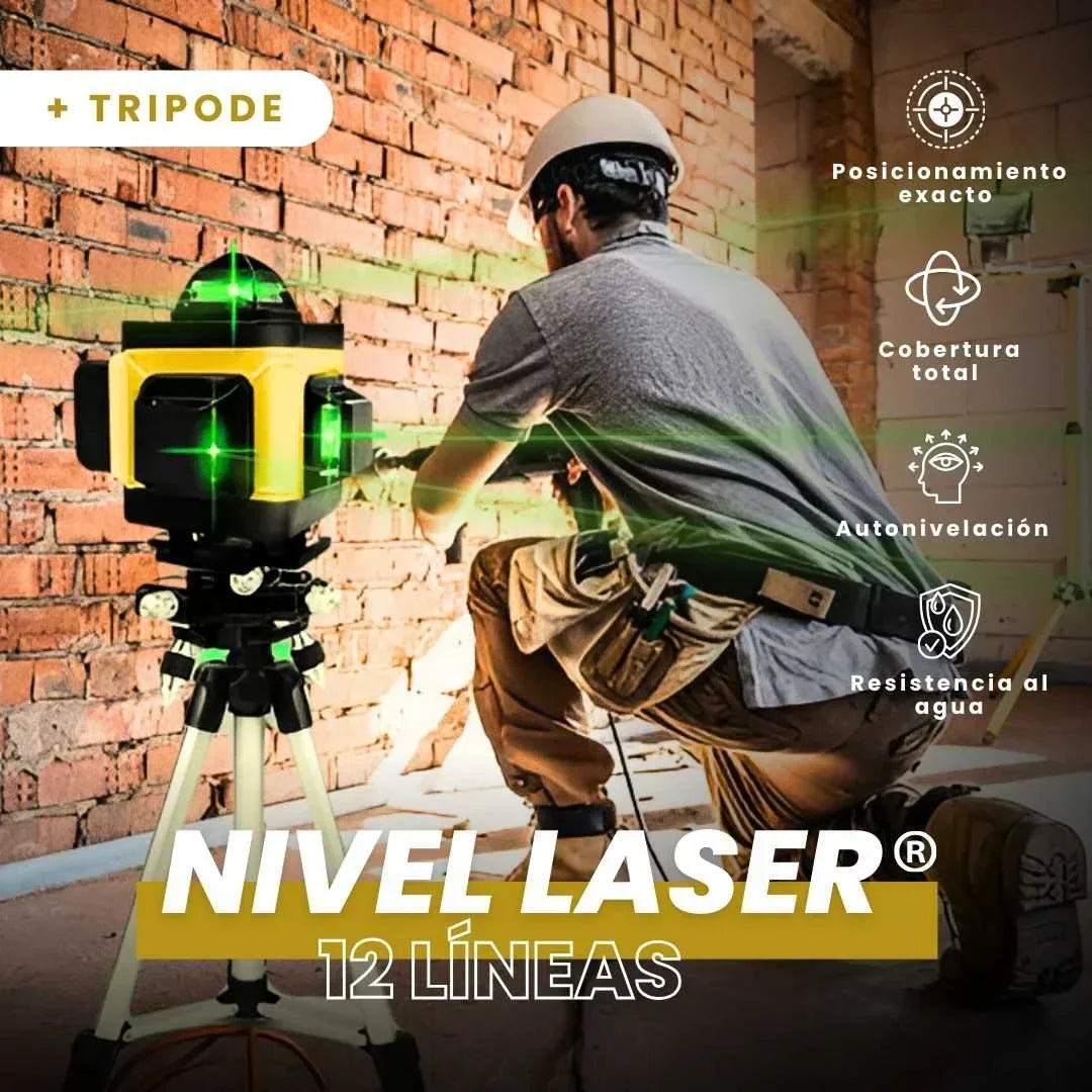 [PROMO] NIVEL LÁSER 12 LÍNEAS: 4D AUTONIVELANTE - 50% DESCUENTO 🔥